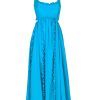 Dresses | Luisa Beccaria Turquoise Silk Dress With Ruched Details