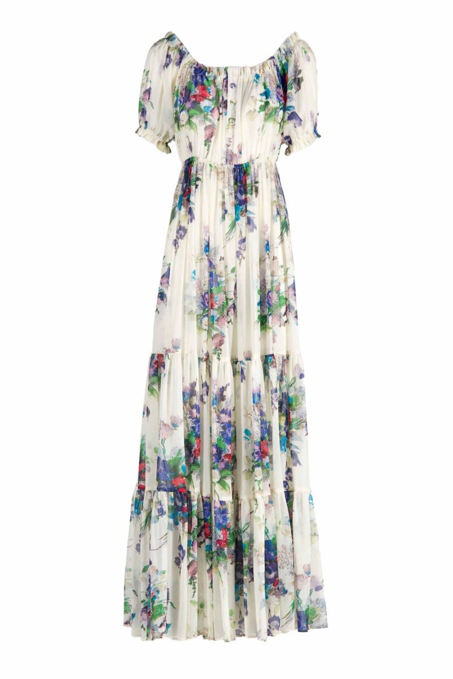 Dresses | Luisa Beccaria Floral Bouquet Printed Dress