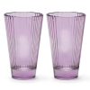 Tumblers | Luisa Beccaria Purple Set Of Two Isis Water Glass