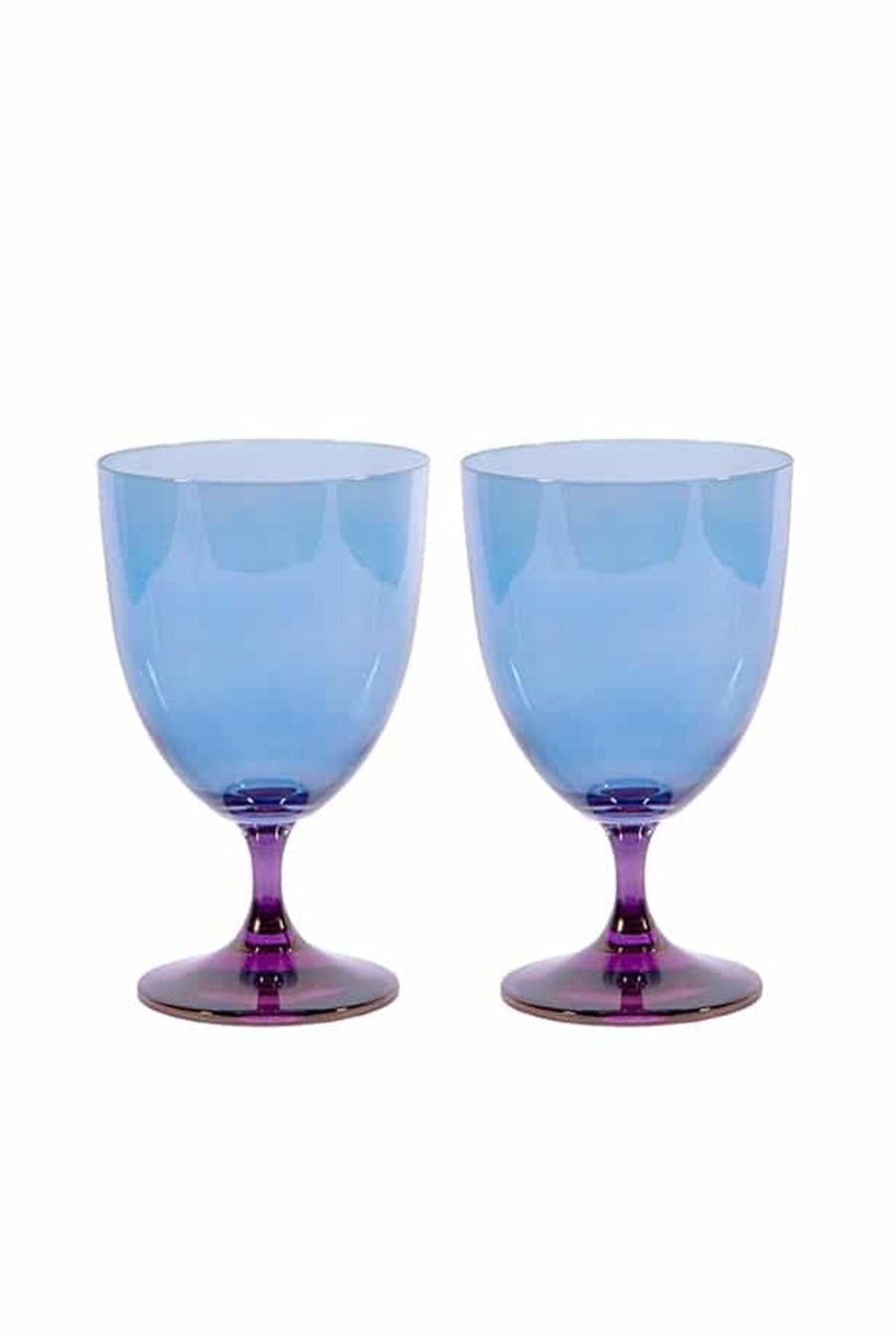 Water | Luisa Beccaria Shade Purple To Blue Set Of Two Water Glass