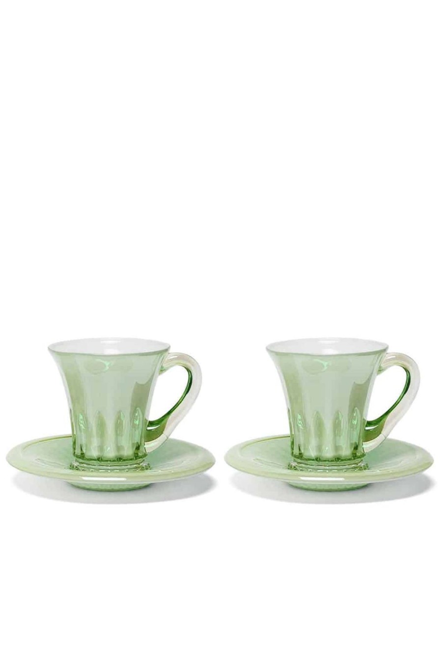 Cups | Luisa Beccaria Green Set Of Two Doge Coffee Cups