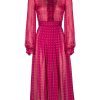 Dresses | Luisa Beccaria Vintage Buds Chiffon Crepone Midi Dress