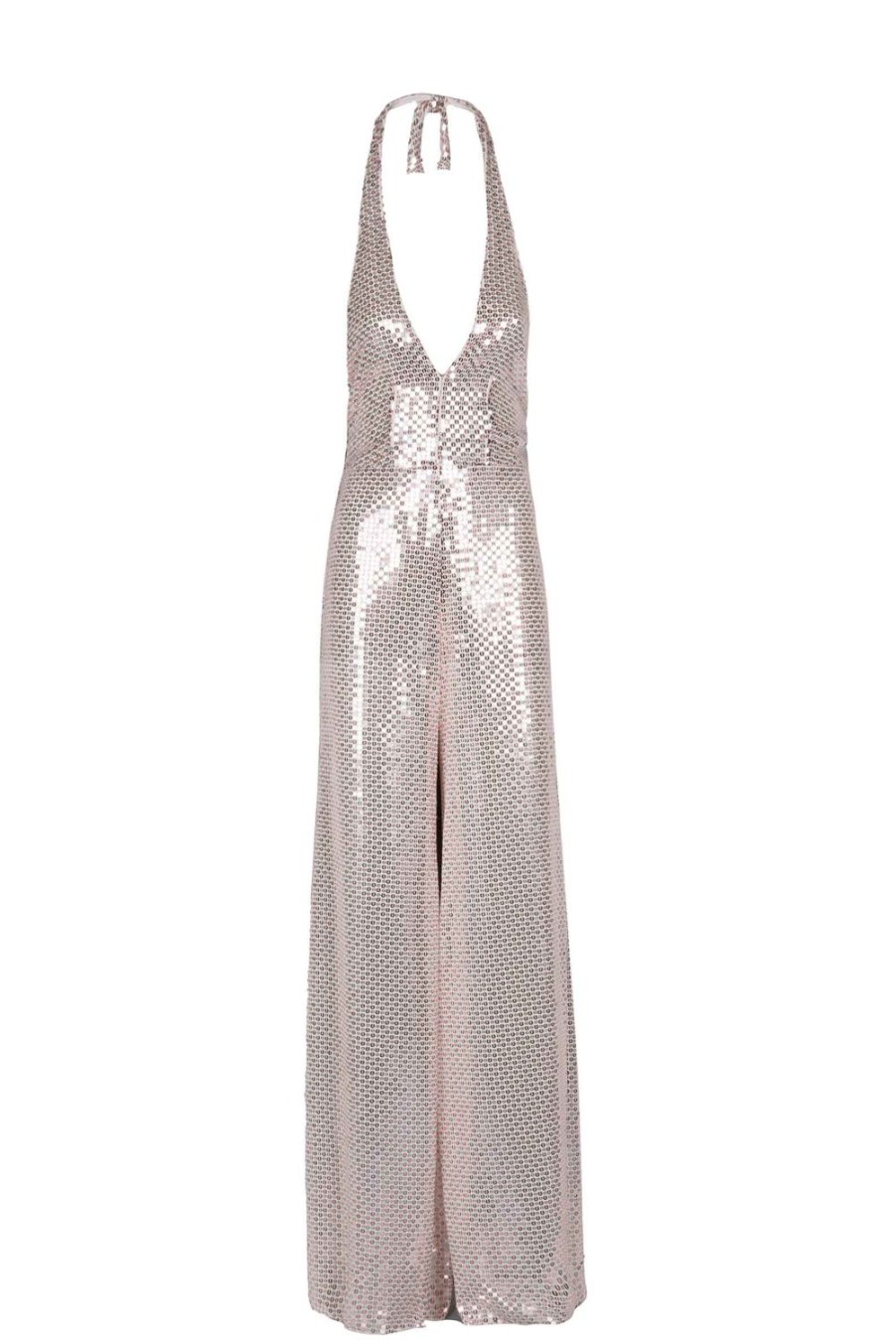 Dresses | Luisa Beccaria Sequin Halter Meck Jumpsuit