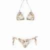 Swimwear | Luisa Beccaria Triangle And Slip Bikini Blooming Roses Double Face