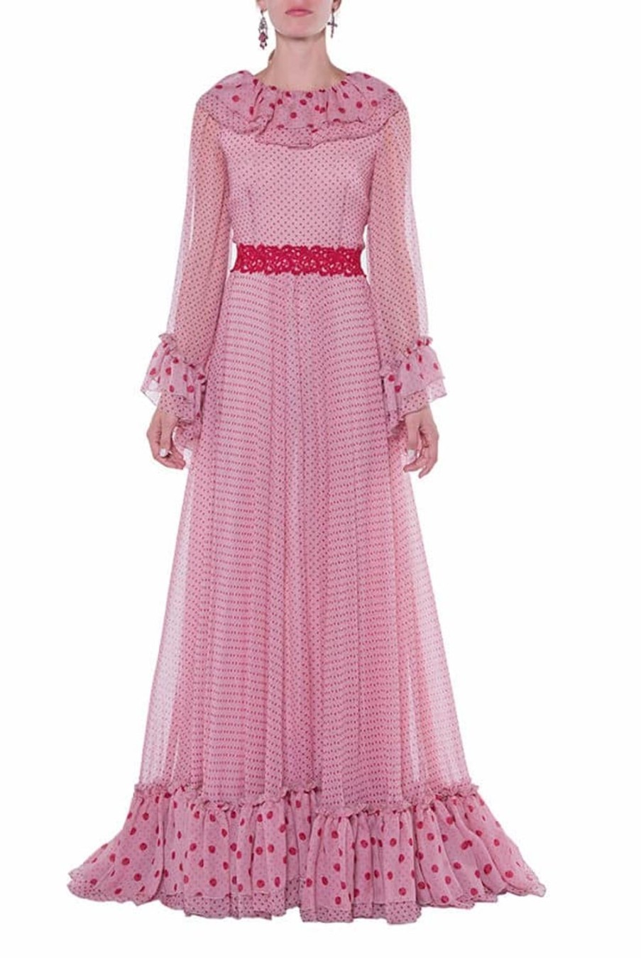 Dresses | Luisa Beccaria Chiffon Printed Dress