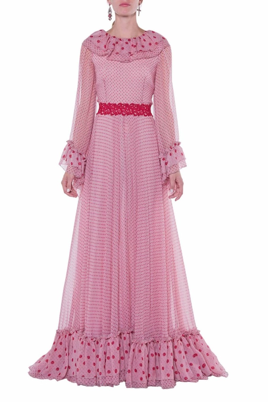 Dresses | Luisa Beccaria Chiffon Printed Dress