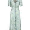 Dresses | Luisa Beccaria Flower Garland Bottoncino Silk Dress