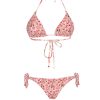 Swimwear | Luisa Beccaria Triangle And Slip Bikini Pink Poppies Double Face