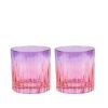 Tumblers | Luisa Beccaria Shade Pink To Purple Set Of Two Small Tumbler Glass