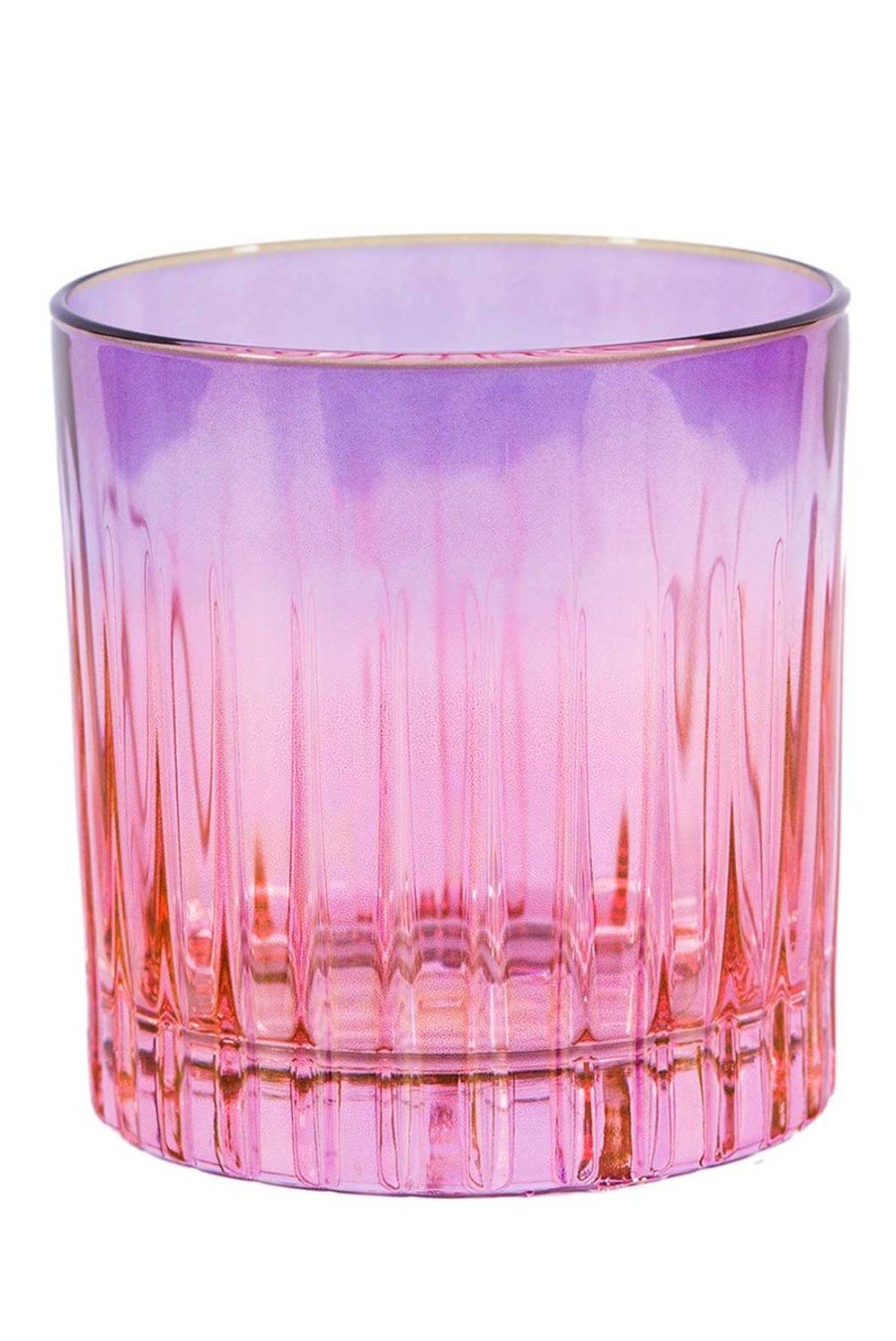 Tumblers | Luisa Beccaria Shade Pink To Purple Set Of Two Small Tumbler Glass