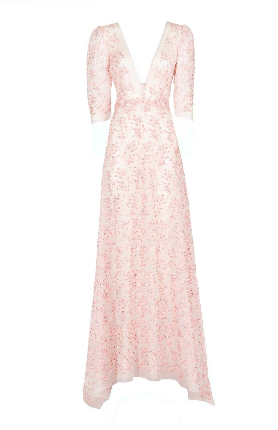 Dresses | Luisa Beccaria Floral Embroidered V-Neck Dress