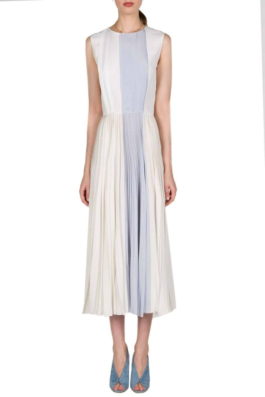 Dresses | Luisa Beccaria Pleated Two Tone Midi Dress