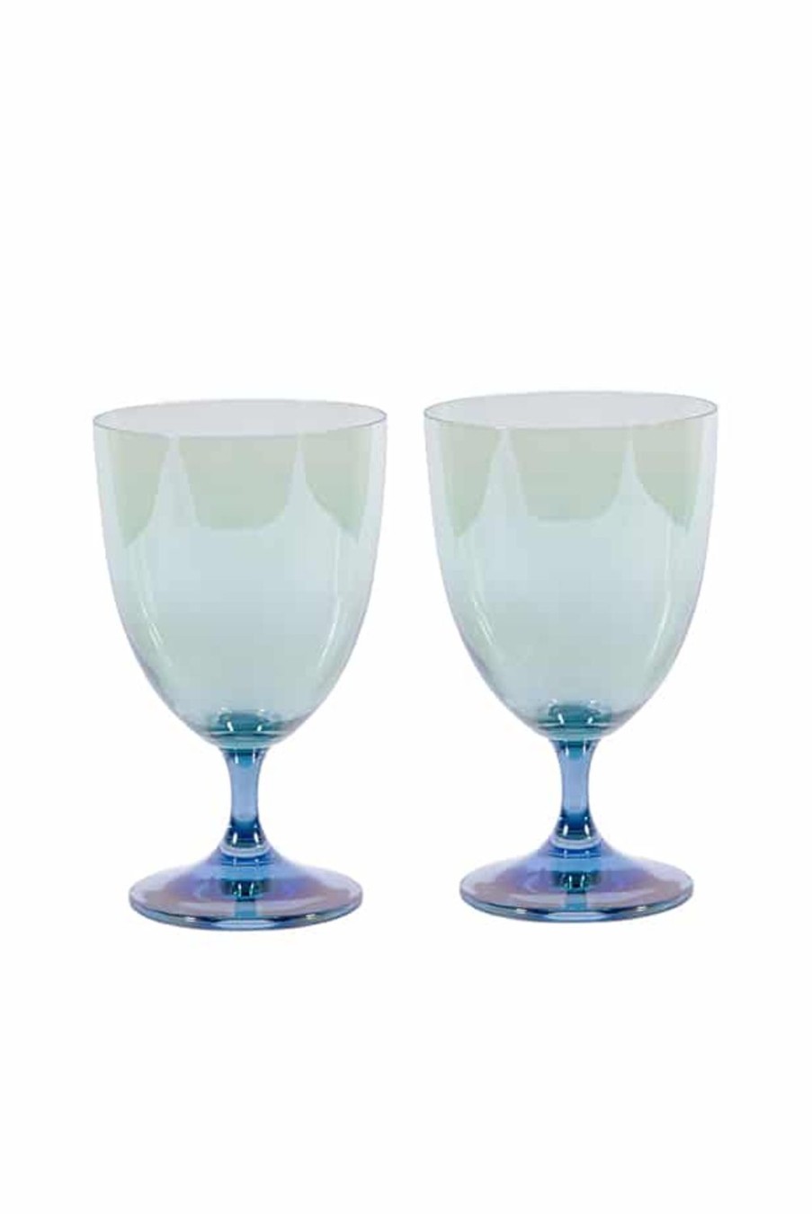 Water | Luisa Beccaria Shade Blue To Green Set Of Two Water Glass