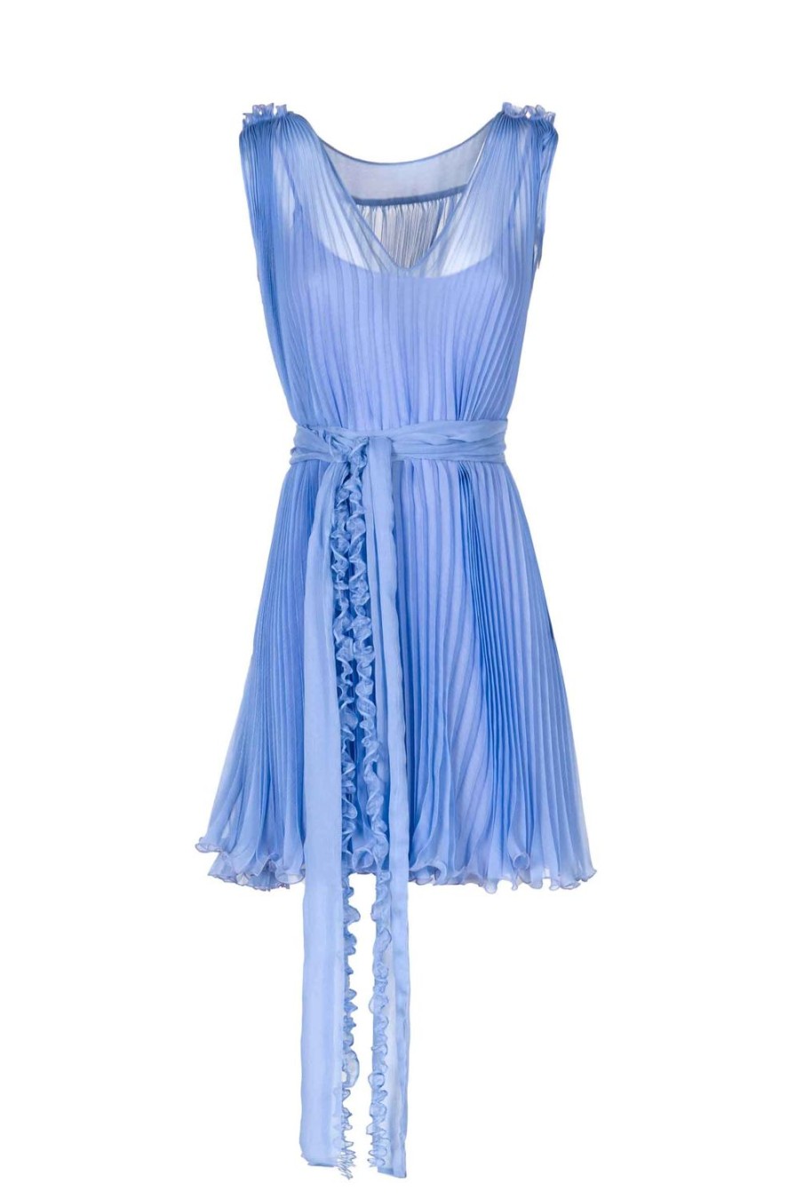 Dresses | Luisa Beccaria Pleated Mini Silk Dress