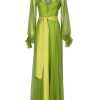 Dresses | Luisa Beccaria Lime Green Chiffon Maxi Dress