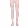 Tights | Luisa Beccaria Jersey Rose Buds Tights Lilac