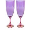 Flute | Luisa Beccaria Shade Pink To Purple Set Of Two Flute