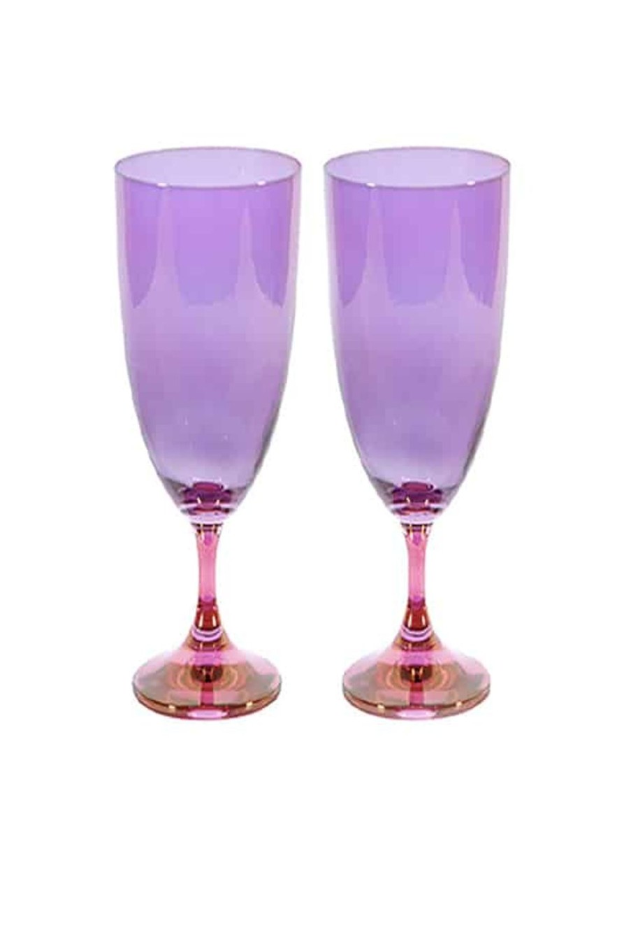 Flute | Luisa Beccaria Shade Pink To Purple Set Of Two Flute