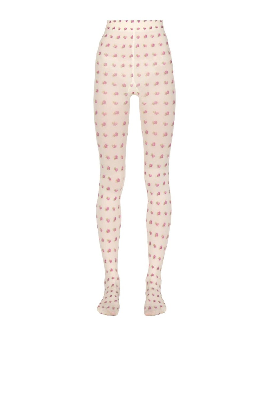 Tights | Luisa Beccaria Vintage Buds Tights Cream