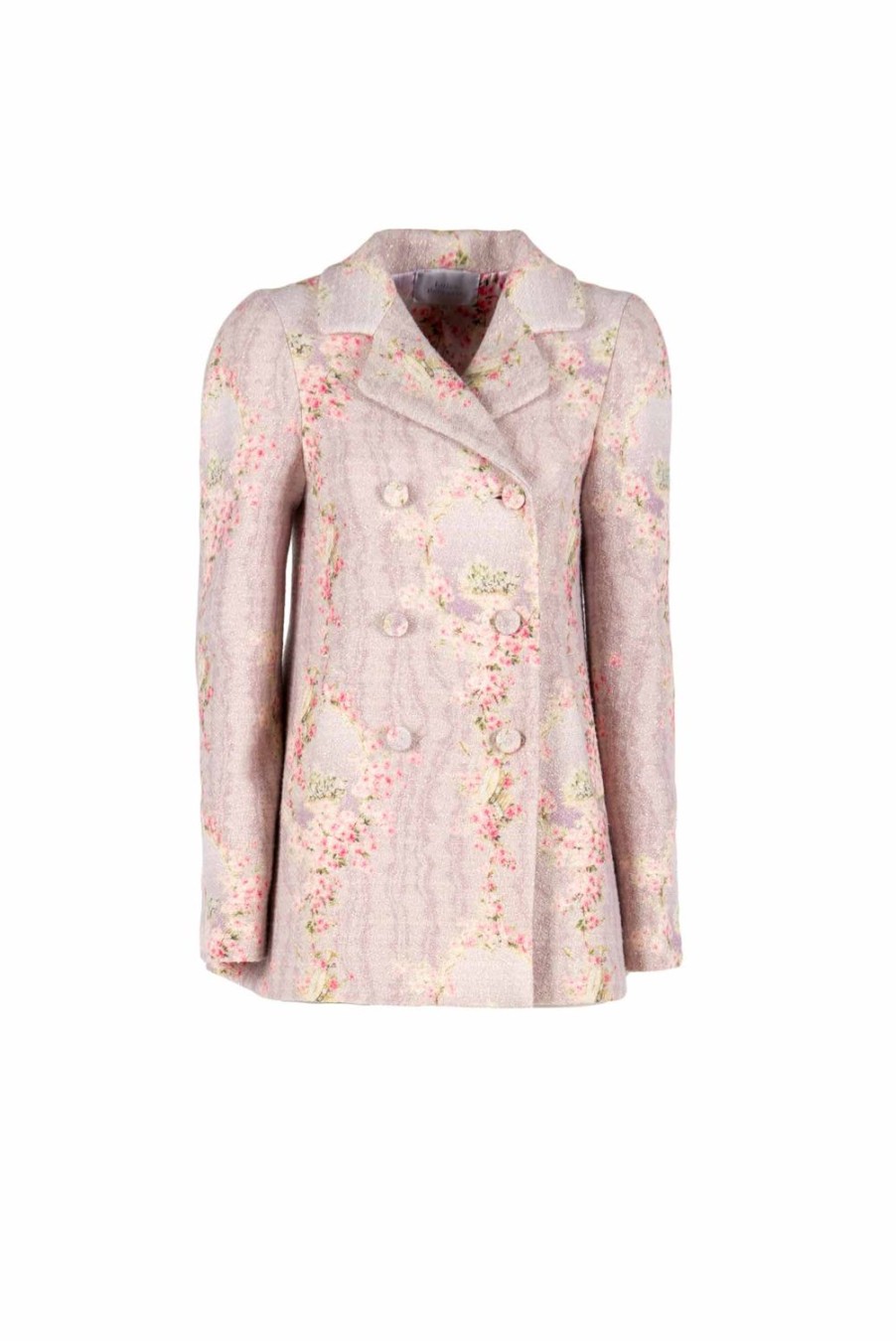 Jackets & Coats | Luisa Beccaria Wool Printed Circle Of Roses Jacket