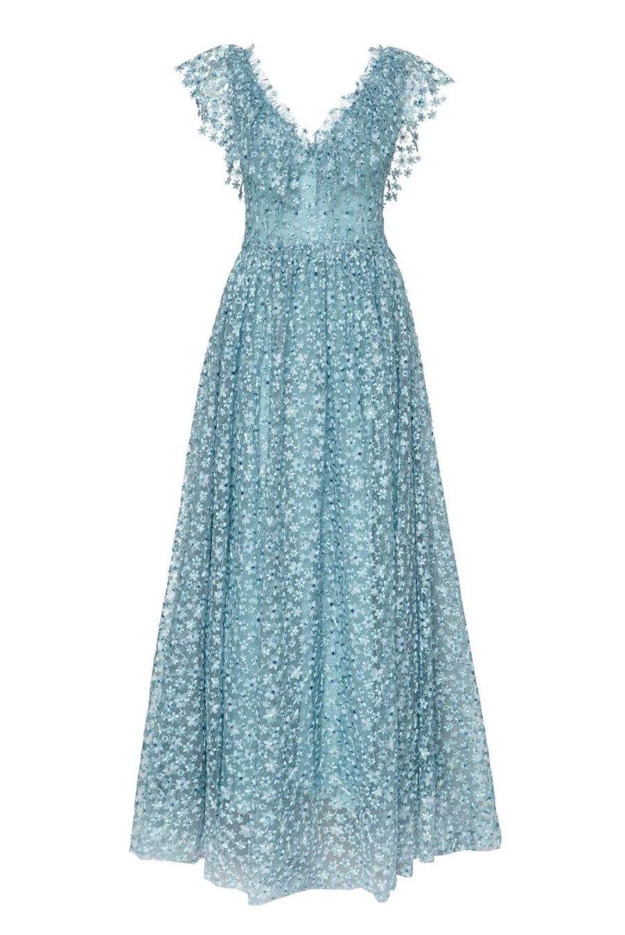 Dresses | Luisa Beccaria Floral Embroidered Silk Gown