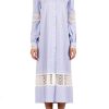 Dresses | Luisa Beccaria Gingham Cotton Shirt Dress With Lace