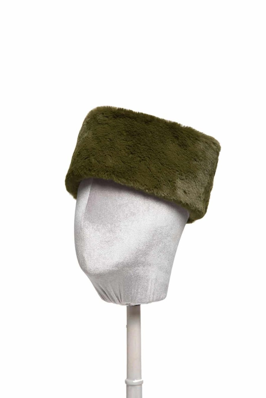 Headband | Luisa Beccaria Green Faux Fur Hairband