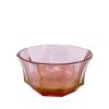 Bowls | Luisa Beccaria Shade Red To Pink Faceted Crystal Dessert Bowl