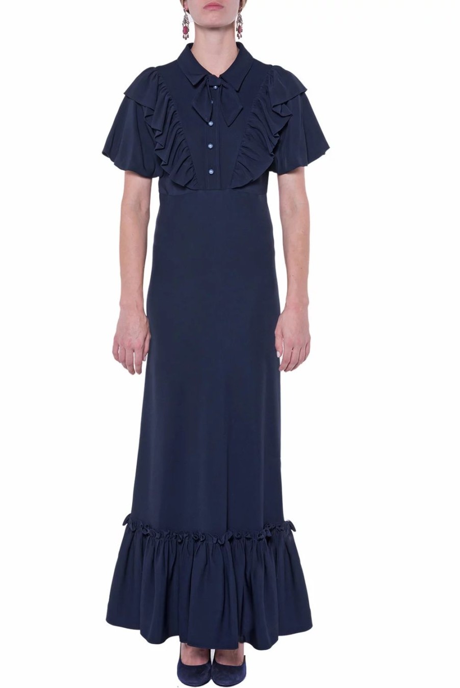 Dresses | Luisa Beccaria Short Sleeve Collared Dress