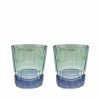 Tumblers | Luisa Beccaria Shade Blue To Green Set Of Two Small Duccio Tumbler With Base