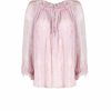 Tops & Blouses | Luisa Beccaria Chiffon Crepon Printed Circle Of Roses Blouse