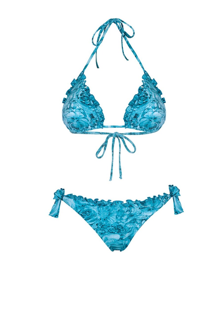 Swimwear | Luisa Beccaria Triangle And Slip Bikini Turquoise