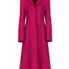 Jackets & Coats | Luisa Beccaria Vintage Buds Printed Long Wool Coat