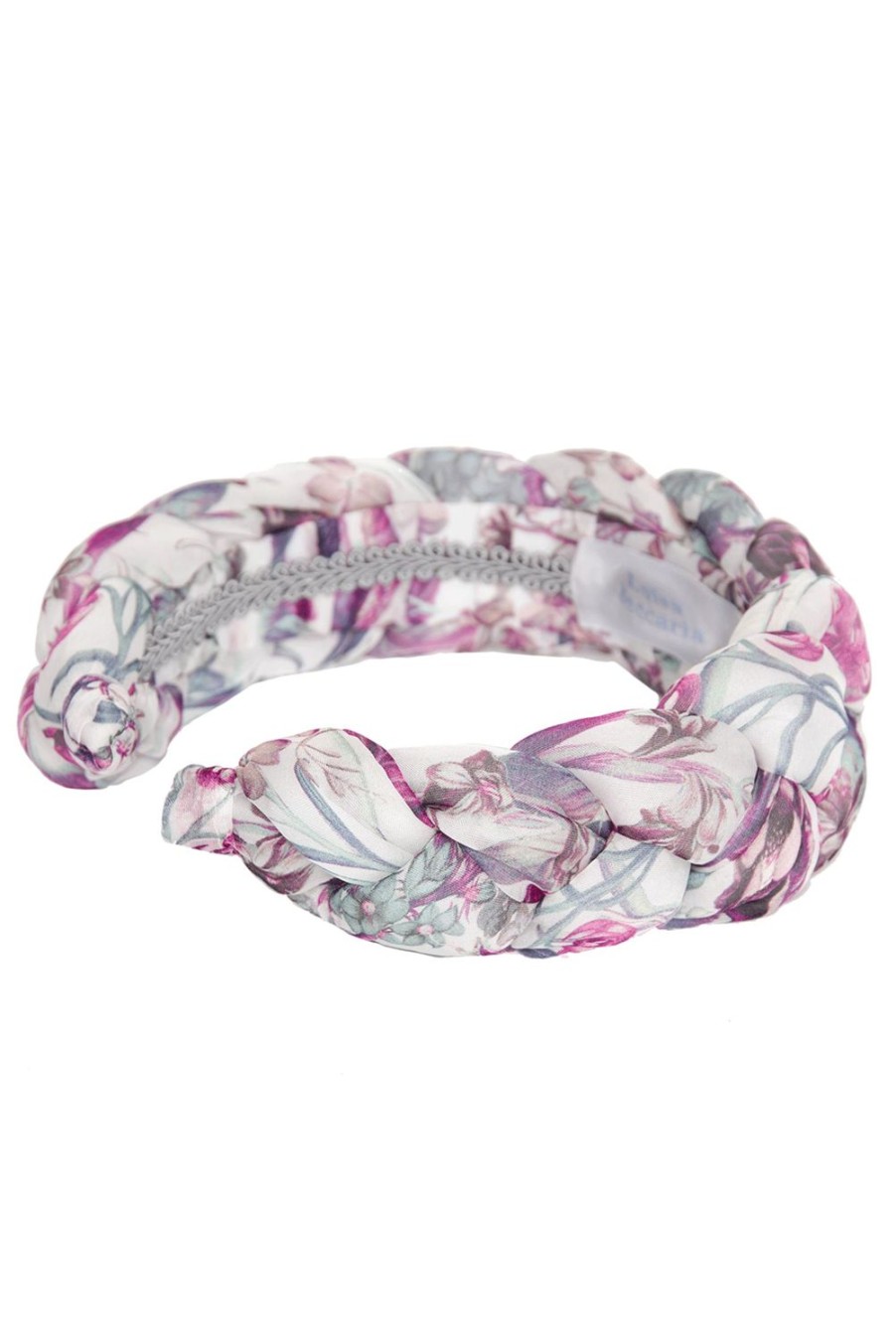 Headband | Luisa Beccaria Floral Silk-Chiffon Braided Power Hairband