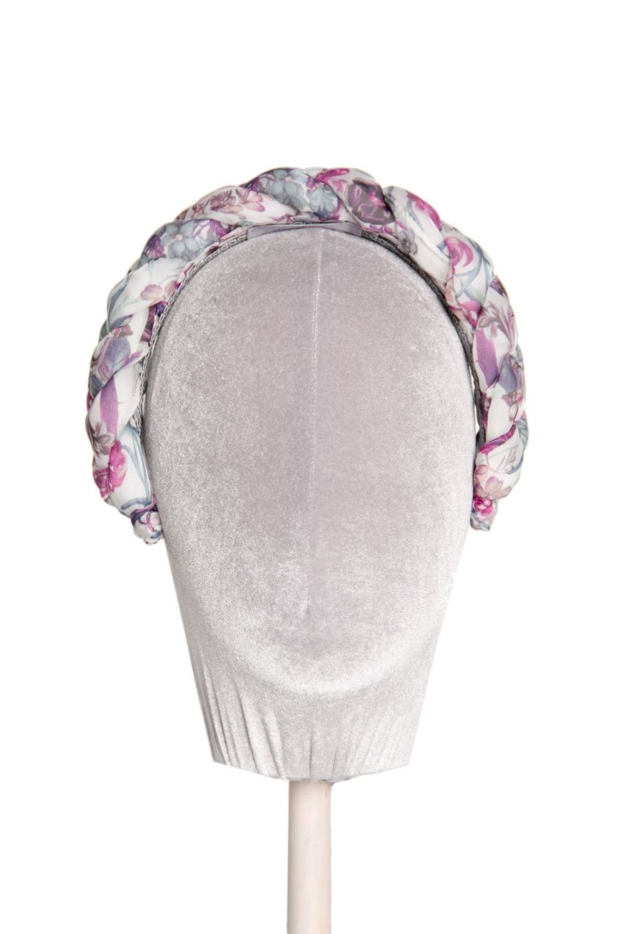 Headband | Luisa Beccaria Floral Silk-Chiffon Braided Power Hairband