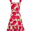 Dresses | Luisa Beccaria Macro Poppies Linen Dress