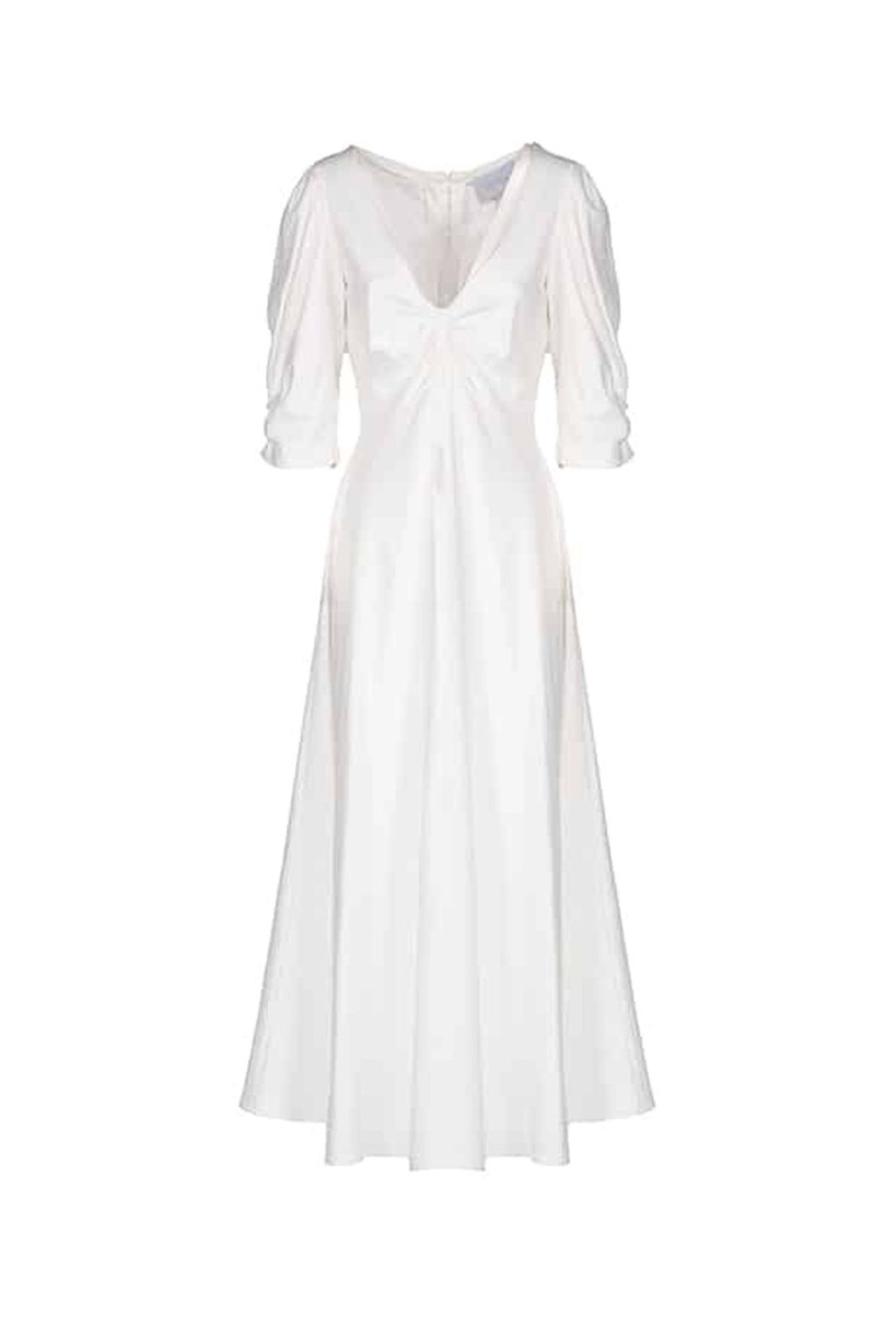 Dresses | Luisa Beccaria White Linen Stretch Anna Dress