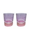 Tumblers | Luisa Beccaria Shade Pink To Purple Set Of Two Small Duccio Tumbler With Base