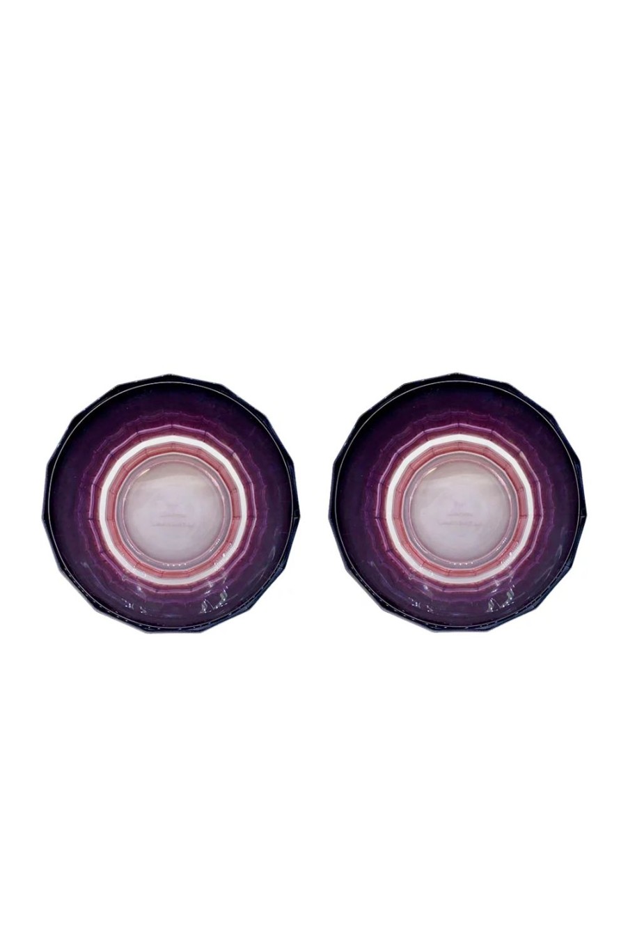 Tumblers | Luisa Beccaria Shade Pink To Purple Set Of Two Small Duccio Tumbler With Base