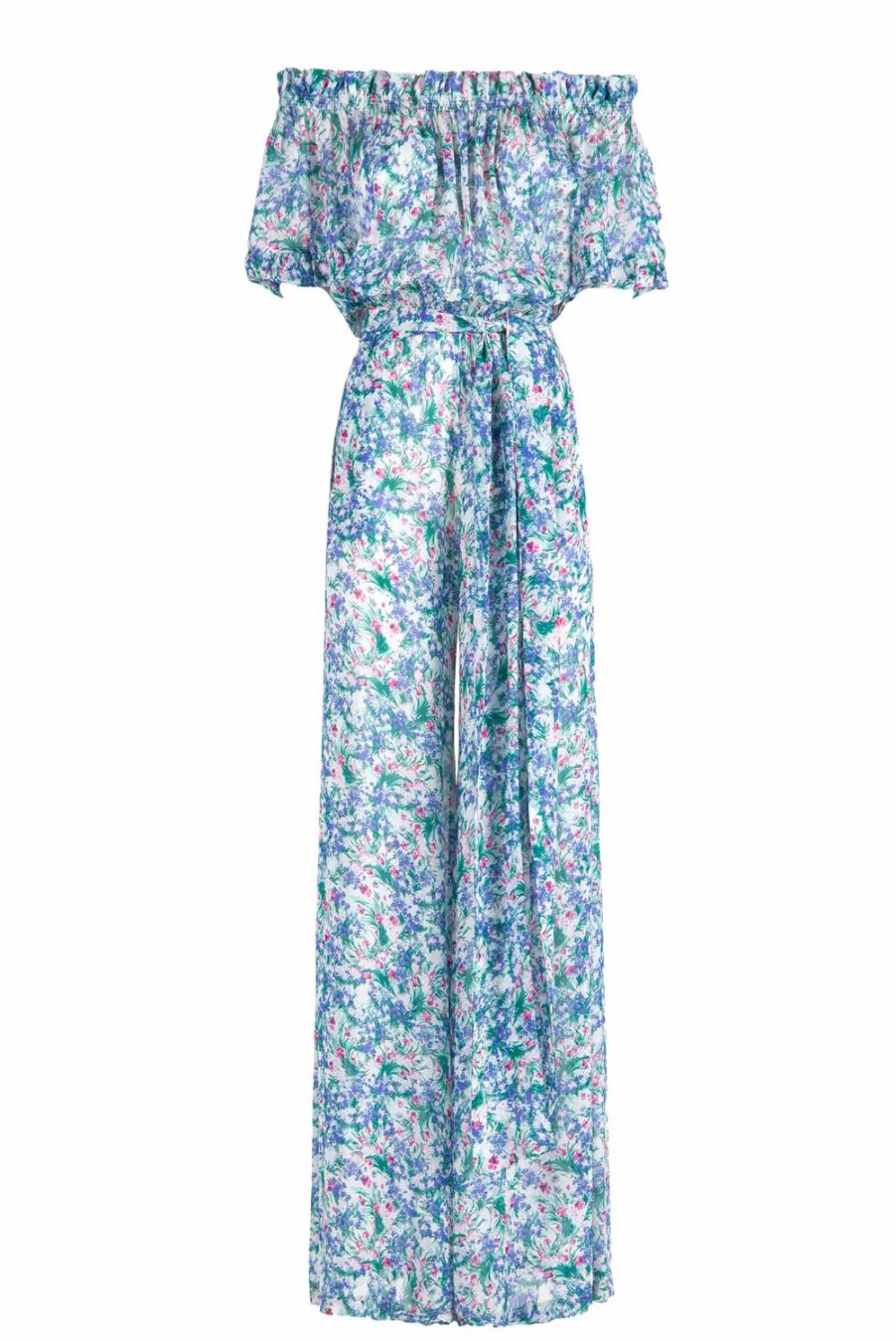 Dresses | Luisa Beccaria Floral Printed Georgette Jumpsuit