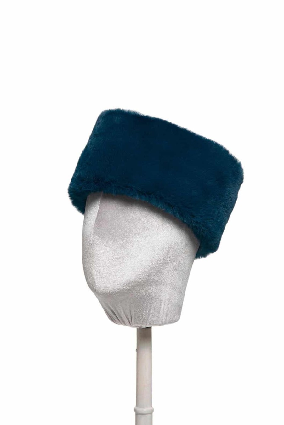 Headband | Luisa Beccaria Blue Faux Fur Hairband