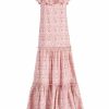 Dresses | Luisa Beccaria Micro Poppies Printed Stretch Cotton Dress