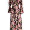 Dresses | Luisa Beccaria Luisa Wrap Satin Floral Roses Printed Dress