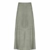 Skirts | Luisa Beccaria Grey Suede Skirt