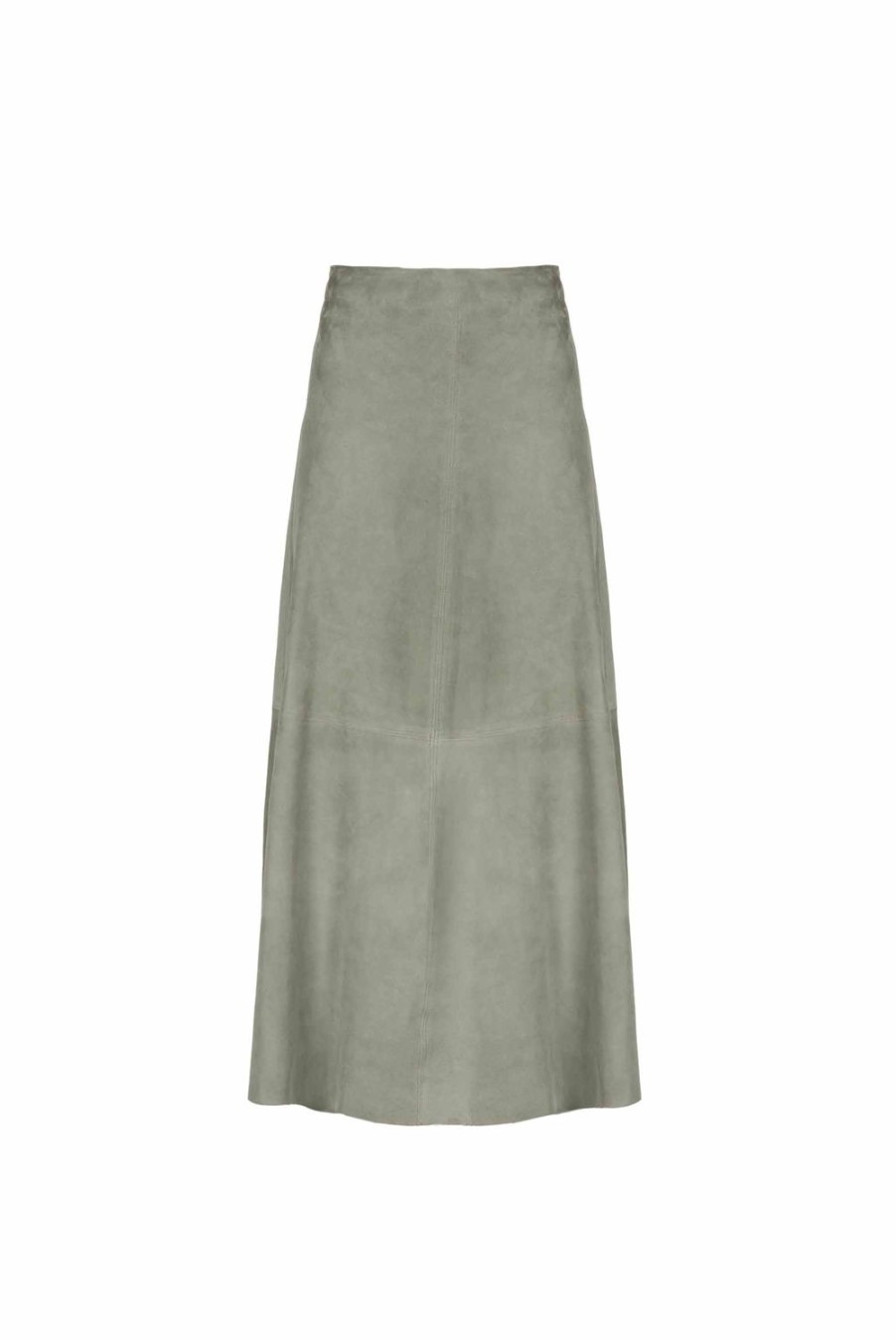 Skirts | Luisa Beccaria Grey Suede Skirt