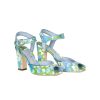 Shoes | Luisa Beccaria Blue Monet Open-Toe Heels