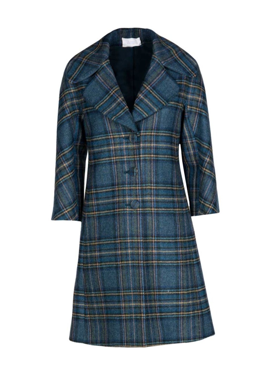 Jackets & Coats | Luisa Beccaria Virgin Wool Plaid Peacoat