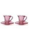 Cups | Luisa Beccaria Pink Set Of Two Prestige Transparent Coffee Cups